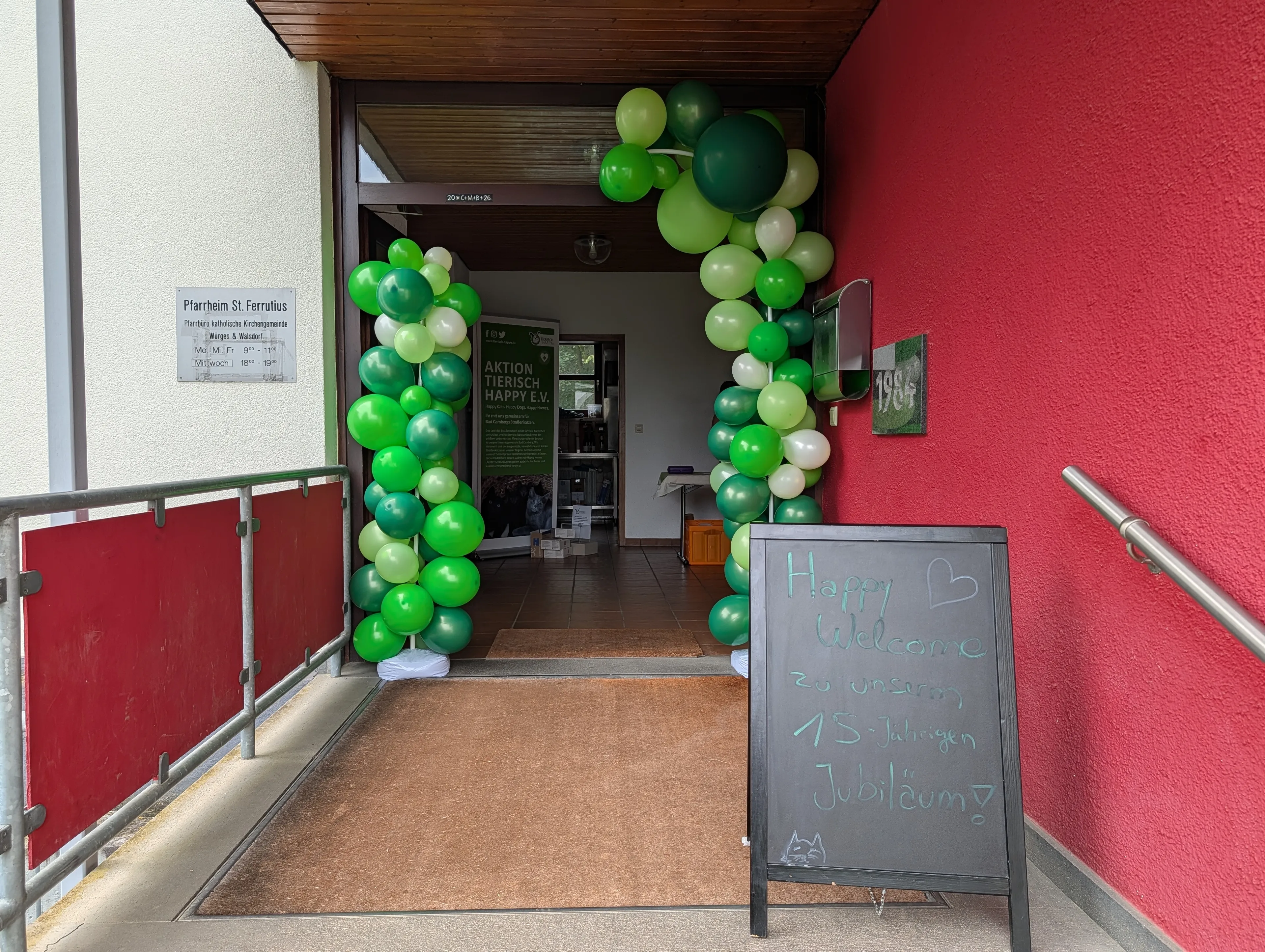 Eingang zur Jubiläumsfeier